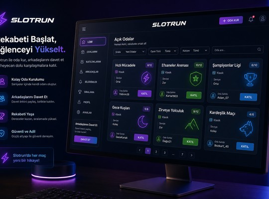 Slotrun Platform Arayüz Tanıtım Görseli